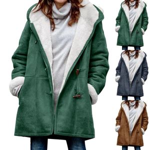 Kvinnors jackor Vinterrockar för kvinnor 2023 Varm fleece casual Light Womens Lightweight Hooded Jacket Western Top