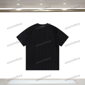 xinxinbuy men designer tee tシャツパリタオル刺繍レター半袖コットン女性ブラックホワイトブルーグレーxs-2xl