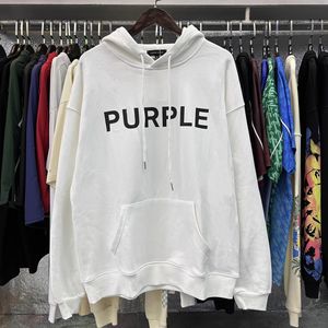 Mor Hoodie Designer Hoodies Sweater Kapüşonlu Klasik Harfler Aynı renkte Baskı Çok yönlü rahat Çiftler Giyim Sokak Giyim M-XL 785