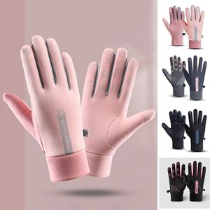 Five Fingers Gloves Womens Autumn and Winter Sports Warm Waterproof Anti Slip Cycling Wind Cold Resistant Outdoor Activity Glo 231204