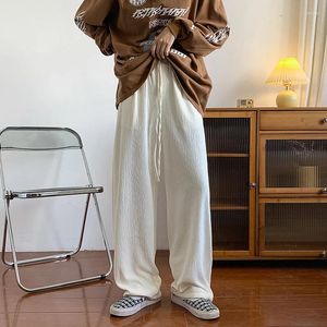 Мужские брюки 2023, осенняя южнокорейская модная одежда в гонконгском стиле, свободная модная спортивная повседневная мужская одежда с широкими штанинами