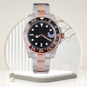 Luxe relojs hombre luksus 904L zegarki ze stali nierdzewnej Roseżne srebrne automatyczne mechaniczne mężczyzn zegarek ceramiczna ramka szafirowa Wodoodporne zegarki modowe