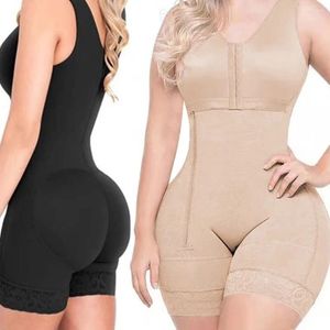 Women's Shapers Post Compression Garment For Liposuction Full Body Shaper With Zipper Side Bra Women Shapewear Bodysuit Corset Tummy