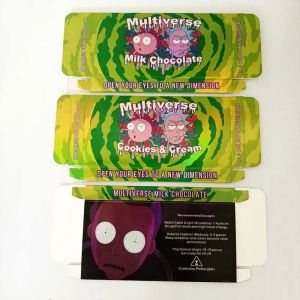 Partihandel 3 Flavors Multiverse Chocolate Bar Packaging Boxes With 15Grid Compitible Mold Milk Cookies Cream Box Mushroom Chocolates LL