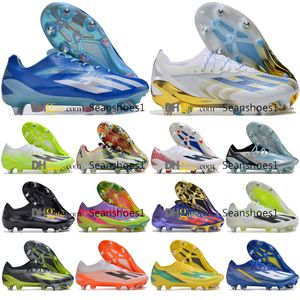 Gift Bag Quality Football Boots X Crazyfasts.1 SG Movable Metal Spikes Football Cleats Mens Soft Ground Leather Knit Soccer Shoes Trainers Botas De Futbol Size US 6.5-11