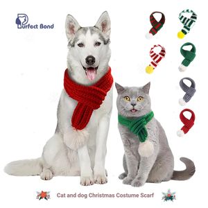 Abbigliamento per cani Costume natalizio per cani e gatti Sciarpa regalo per cuccioli di animali domestici carini Gattini Cani di piccola taglia Abiti natalizi 231205