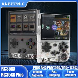 휴대용 게임 플레이어 Anbernic RG35XXRG35XX 플러스 핸드 헬드 게임 플레이어 3.5 IPS 640X480 화면 휴대용 비디오 게임 플레이어 크리스마스 선물 5000 게임 231204