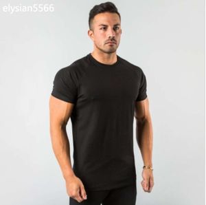 LL Men's T-Shirts New Stylish Plain Tops Fitness Mens T Shirt Short Sleeve Muscle Joggers Bodybuilding Tshirt Male Gym Clothes Slim Fit Tee Fashion Trend Clothes