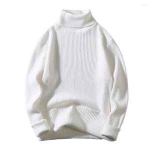 Erkek Sweaters Fashion Belktleneck Kablo Örgü Sweater Erkekler için Jumper Sıradan Sıcak Kış Temel Düz Renk Kazak Giysileri