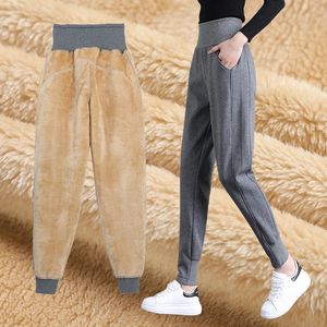 Women's Pants s PELEDRESS Jogger Thick Warm Winter Sweatpants High Waist Velvet Fleece Female Trousers Sport Casual Suits Loose 231205