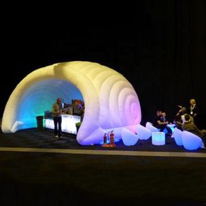 Inflatable Luna Shelter Tent half dome,beautiful classical igloo tent,trade booth air shelter for events with LED lights