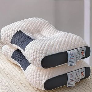 Poduszka do spania poduszki szyi w ochronę szyjki szyjki domowej gospodarstwa domowego Wysoka wysokość elastyczna Opcjonalna miękka zmywalna masaż bawełny 231205