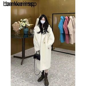 Alpaca Coat Maxmaras Wool Coat Same Material Generation G Class 2023 New Autumn/Winter M Bear Women's Fur Fleece Mid length