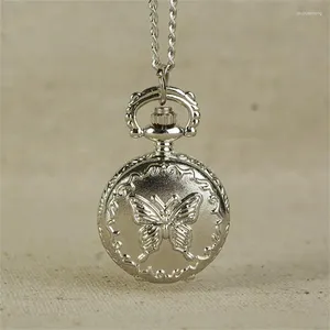 Pocket Watches Vintage Charm Silver Creative Flap Quartz Chain Women's Various Styles