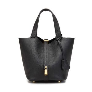 Designer Picotin Borsa con chiusura Cesto di verdure da donna 2020 Nuova moda Litchi modello Secchio portatile in pelle Super morbida tinta unita Madre e bambino CCUU