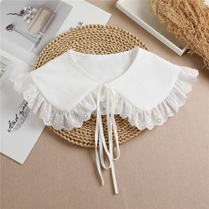 Bow Ties Lace Small Shawl Women Cloak Summer White Sunscreen With Skirt Tie False Collar
