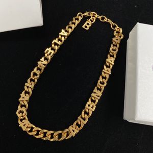 Fashion Luxury Classic Necklace Designer 18K Gold Plated Jewelry Girl Wedding Birthday Christmas Gift