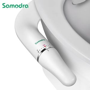 Badtillbehör Set Samodra Toalett Bidet Ultraslim Seat Attachment med mässing Inlopp Justerbart vattentryck Badrum Hygienisk dusch 231205