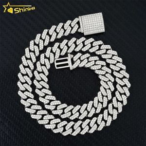Men's Jewelry Wholesale 13Mm Iced Out Moissanite Chain S Sterling Gold Plated Cuban Link Bracelets For Men