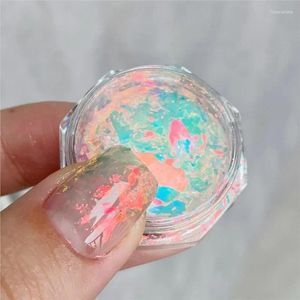 Nail Glitter 1 Box Ultra-Thin Fire Opal Flakes Powder Aurora Chameleon Holographic Manicure Velvet Sequins DIY Chrome Paillettes