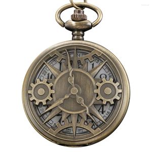 Zegarki kieszonkowe Wskaźnik sprzętu kwarcowego Watchnij Wysokiej jakości stalowe akcesoria steampunk