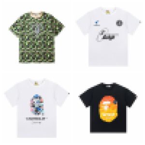 A Bathing a Ape New Short Sleeve Camo Reflective Round Neck Letter Tryckt T-shirt