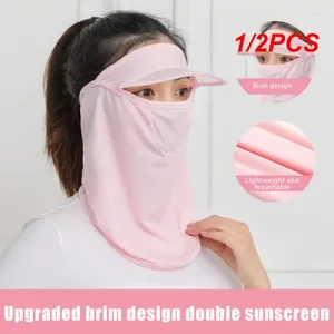 Cappelli a tesa larga 1/2 pezzi ciclismo protettivo protezione solare leggera e antipolvere per le donne alla moda in tessuto di seta traspirante estivo