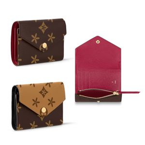 Man Women wallets coin purse card holder luxury Designer Leather Brown flower M41938 victorine wallet Top quality Credit card CardHolder chain purses Key pouch gift