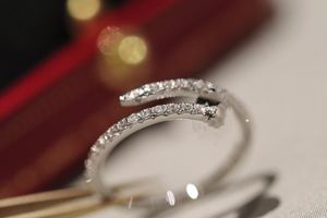 Luxury Designer Ring thin nail ring top quality diamond ring for woman man Electroplating 18k Classic Premium Rose Goldemotion