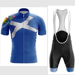 2023 Schottland Radtrikot-Set, klassisches MTB-Rad-Trägershorts-Set, reflektierend, individuelle Fahrradbekleidung, Fahrradbekleidung, Maillot271R