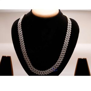 Designer Hip Hop Gold Plated Moissanite Diamond Chain with Round Cut Diamonds Exquisite Vvs1-vs1 Clarity