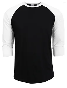 Men's Suits A2618 Fashion 2023 Summer Autumn Men O-Neck Cotton T-shirt Casual 3/4 Sleeve Tshirt Raglan Jersey Shirt