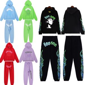 Hoodie Designer Bluets Luxury Men Men Komaste Hoodie Spider Pinczyny fioletowy młody thug Sp5der Tracksuit 555555 Kurtka internetowa bluza Pająk 555 Wysokiej jakości