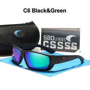 Costa 580p Lins Sunglasses Солнцезащитные очки Costas Дизайнерские солнцезащитные очки для мужчин Женщины TR90 Спортивные рыболовные очки зеркало Blue Red Lens 384