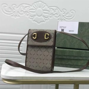 Frau Ganzes Ophidia Mini Bag Horse Brieftasche mit Lederband Beige Ebony Canvas Kreditkartenhalter Handy Taschenmünze Pass227r