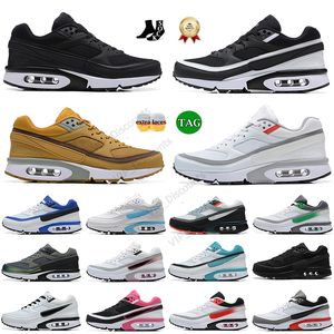 Classical Men Women OG BW Running Shoes Persian Violet Triple Black White Pure Platinum Black Persian Violet Leather Sport Red Trainers Designer Sneakers