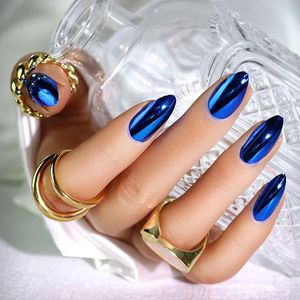 Fałszywe paznokcie Navolution 24pcsset DIY Manicure Fałszywa prasa na odłączonym ukończonym paznokcie Balet Squetu Głowa Migdał Krótki 231204