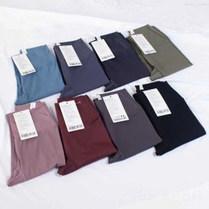 Senza soluzione di continuità Lu Lu Align Yoga Pantaloni lunghi da donna Pantaloni yoga nudi Fitness Nono pantalone Ragazza Sport Abbigliamento sportivo Vita alta Senza cuciture Scrunch Full Len s swear