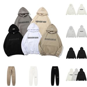 Toptan Versiyon Tasarımcıları Hoodie Erkek Kadın Hoodies Kış Klasik Siyah Beyaz Hoodie Essentialhoodies Essential Clothing Set Giysileri Sweatshirt