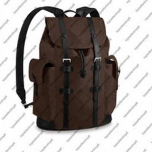 Christopher pm plecak Wysokiej jakości męskie projektanta plecak plecak Damier Printed Backpack Travel Bagaż oryginalna skórzana torba p283W