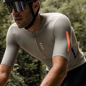motocross Cycling Jersey Men Summer Short Sleeve MTB Shirt TEam MAAP Pro Fit Outdoor Wear Hem with non-slip webbing 2206302378