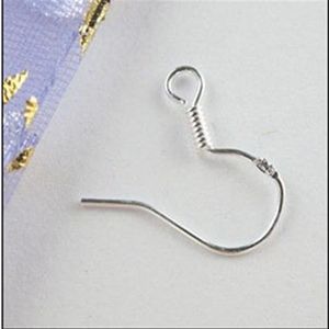 200 st mycket sterling 925 silverklassar krokar örhänge fynd fiskwire krokar smycken diy 15mm fisk krok passar örhängen228d