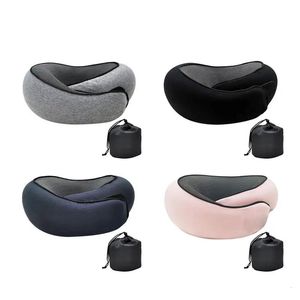 Cuscino da viaggio Memory Foam Supporto per collo Volo Comodo cuscino per la testa Accessori per il riposo del sonno Aereo 231205