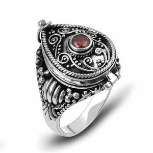 Karma Mini Po Box kan hålla saker smycken 925 sterling silver ring för kvinnor eller män vigselring 925 smycken g2 j19071195r