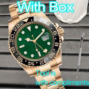 Mens Designer Watch Man Ceramic Bezel 2813 Gold Designer Watchs 36mm 41mm GMT Automatic Movement Watches Luminous Sapphire Waterproof Sports Wristwatch مع Box