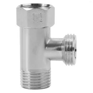 Kitchen Faucets T Adapter Diverter Valve Toilet Sprayer Shower Shape Three-way Device 304 Stainless Steel Practical