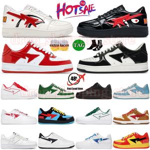 Scarpe Runner Star Designer Skateboarding SK8 Bapestar A Bathing Ape Camo Pink Shark Nero Pelle verniciata Bianco Verde Bianco Beige per Uomo Donna Star Platform Dhgate