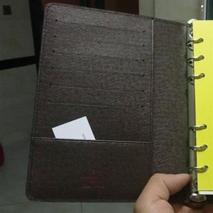 2017 Famous Brand Agenda Designer Brand Note Book äkta läderagenda Real Leather with Box Card Note Books S323Z