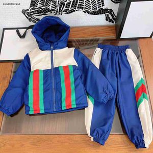 New baby tracksuits kids designer clothes Plush insulation hooded jacket set Size 100-160 winter girl boy coat and pants Nov25