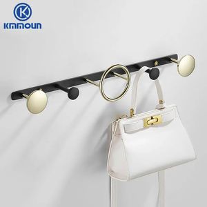 Towel Racks Solid Brass Clothes Hook Bathroom Hardware Robe Hooks Hat Bag Door Black Chrome Gold Brushed 231204